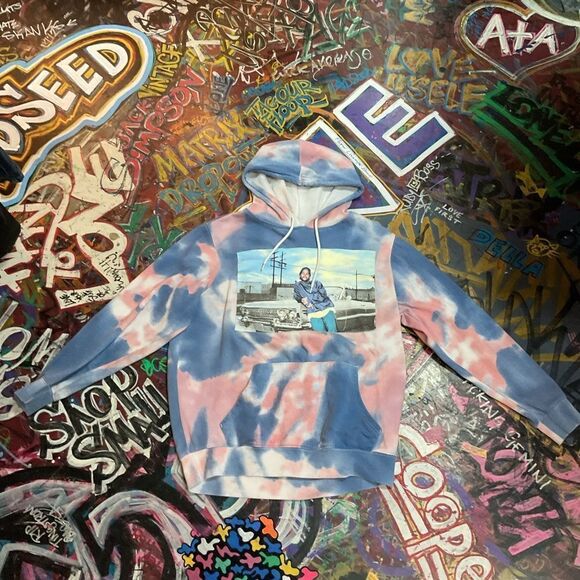 Bioworld Boyz N the Hood Tie-Dye Hoodie - Ice Cube Graphic, Size Large - Picture 1 of 8